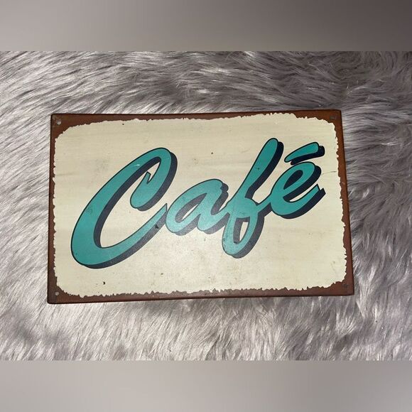 5 for $25🔥"Cafe" Metal Tin Sign - Picture 1 of 3